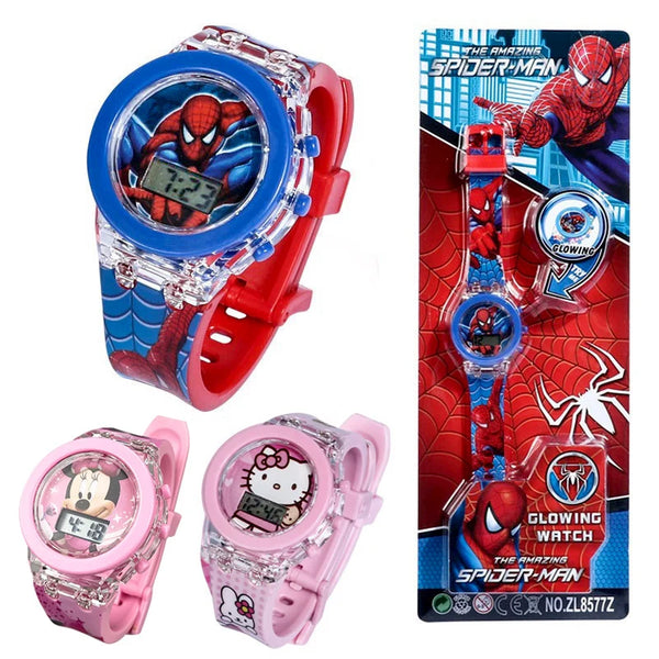 Montre Enfant Spiderman, Hello Kitty, Mickey Cadeau Garçon et Fille