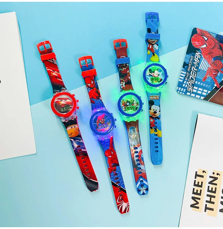 Montre Enfant Spiderman, Hello Kitty, Mickey Cadeau Garçon et Fille